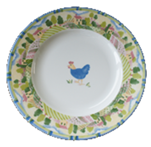 PLATE FLAT 20cm MEADOW BROOK