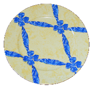 TELLER FLACH 21cm  RUBANS/BLAU