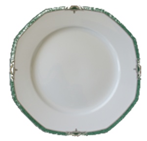 TELLER FLACH 25cm CARRARE GRÜN