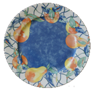 TELLER FLACH 21cm TONELLE/BLAU