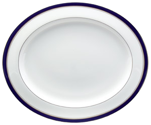 PLATTE OVAL    38,0cm HOW.BLUE