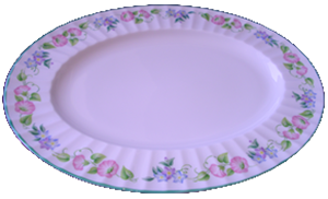 PLATTE OVAL   33cm*ENGL.GARDEN