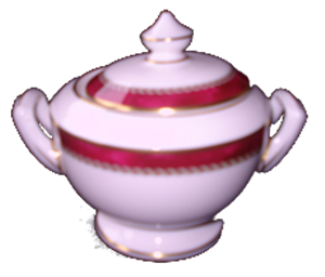 SUGAR BOWL SMALL MEDICY RUBY