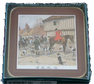 6 UNTERSETZER 10cm*OLD HUNTING