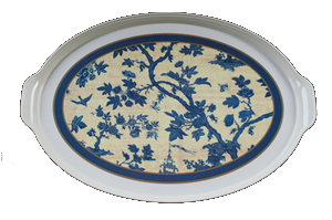 TRAY OVAL 52cm CHINOISERIE