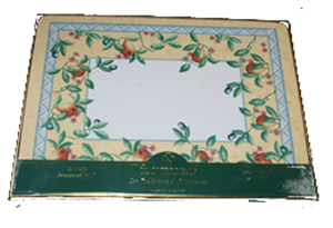 6 PLATZSETZS 30x22cmGOLD.PEARS