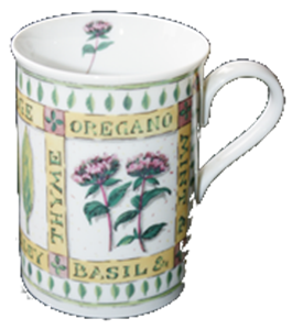 COFFEE MUG ANTIQUE HERBS
