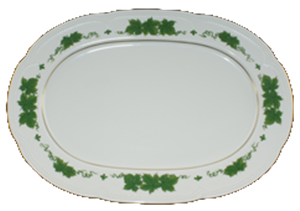 PLATTE OVAL   36 CM   WEINLAUB