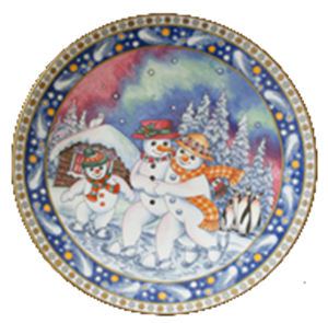 TELLER FLACH 20cm     *SNOWMAN