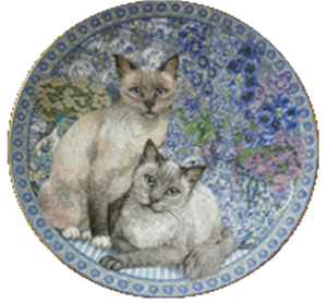 WANDTELLER KATZEN*"TWEEDLEDEE"