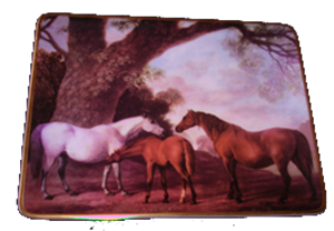 WT RECT  MARES AND FOAL-STUBBS