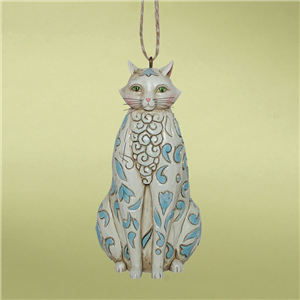 Evangeline (White & Grey Cat Hanging Ornament)