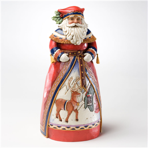 Old-Fashioned Holiday (Lapland Santa With Deer Scene)