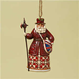 British Santa Hanging Ornament