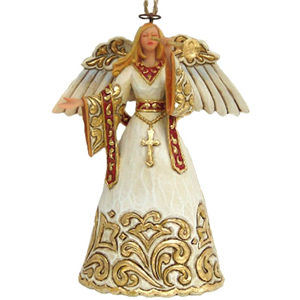 Ivory & Gold Angel Hanging Ornament