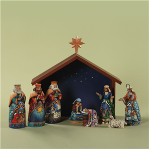 Away In A Manger (Mini Nativity Set Of 9) N