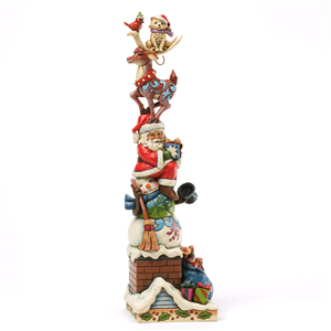 Piled High With Holiday Spirit (Stacked Christmas Figurine)