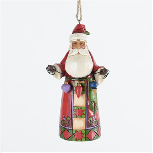 Santa With Ornaments Hanging Ornament