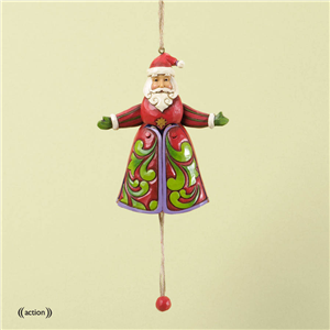 Pullstring Santa Hanging Ornament