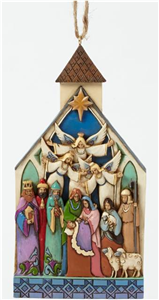 Nativity Church Hanging Ornament