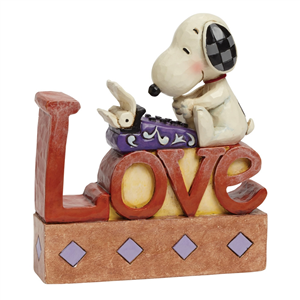 LOVE (Snoopy Typing "LOVE" Word Plaque)