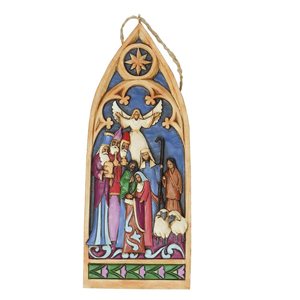 Cathedral Window Nativity Hanging Ornament