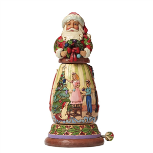 All Is Merry & Bright (Rotating Musical Santa Christmas Scene) N