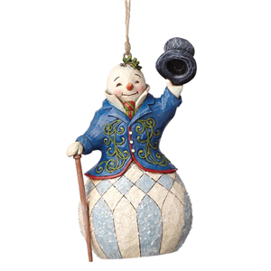 Victorian Snowman Hanging Ornament N