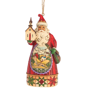 Church Scene Santa (Hanging Ornament)