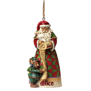 Naughty & Nice Santa (Hanging Ornament)