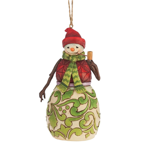 Red & Green Snowman (Hanging Ornament)