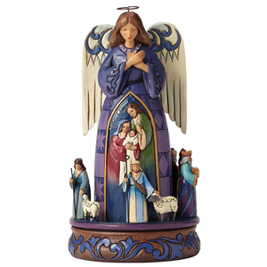 O Come Let Us Adore Him (Angel With Roatating Nativity Scene)