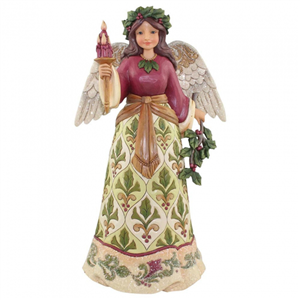 Jolly Holly Days (Victorian Angel With Candle)