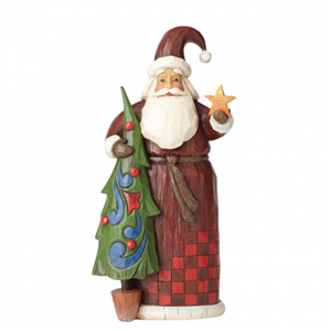 Folklore Santa With Tree