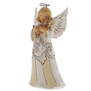 Faithful Friend (Woodland Pint Sized Angel With Dog) N