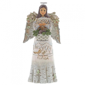 Gentle Are Winter's Woodlands (White Woodland Angel With Basket