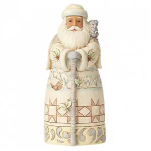 Winter Adventure Awaits (White Woodland Santa With Cane)