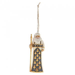 Black & Gold Santa (Hanging Ornament)