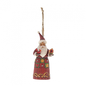 Folklore Santa With Birdhouse (Hanging Ornament)