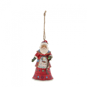 Lapland Santa With Bells (Hanging Ornament)