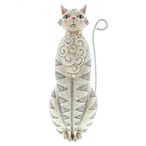 Grey Cat Garden Statue