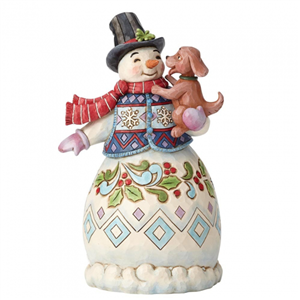 Warm Wishes & Puppy Dog Kisses (Snowman With Dog)