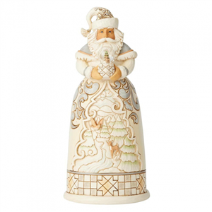 Christmas In The Countryside (White Woodland Santa With Deer Sce