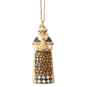 Black & Gold Santa (Hanging Ornament) N