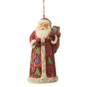 Santa With Toy Bag (Hanging Ornament) N