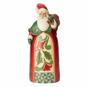 Santa With Bag Over Shoulder Statue N