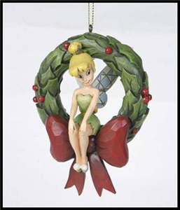 Tinker Bell On Wreath Hanging Ornament