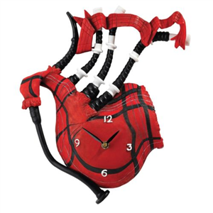 Bagpipe Clock (Red)