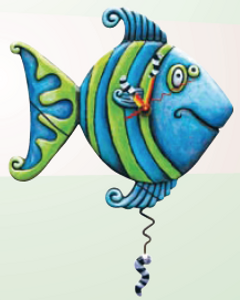 Blue Fish Clock