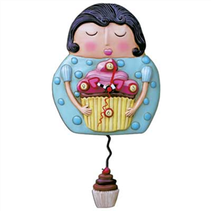 Cupcake Girl Clock